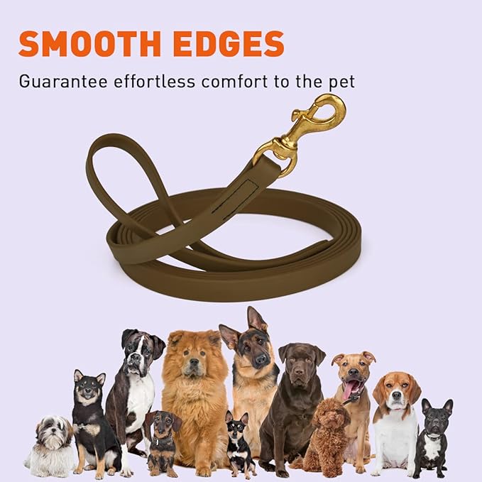 Viper K9 Biothane Working Dog Leash Waterproof Lead For Tracking Training Schutzhund Dog Sport & Search - Odor-Proof Long Line With Solid Brass Snap For Puppy Medium and Large 3/4" x 10ft Coyote Brown