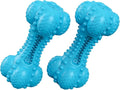 Dog Squeaky Chew Toys for Aggressive Chewers, Long Lasting Tough Rubber Bones for Teeth Cleaning, Indestructible Pet Toy for Large Medium Breed Dogs