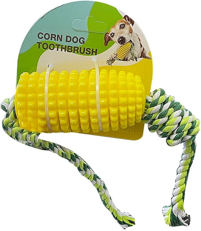 Dog Chew Toys for Aggressive Chewers, Indestructible Tough Durable Squeaky Interactive Dog Toys, Puppy Teeth Chew Corn Stick Toy for Small Meduium Large Breed