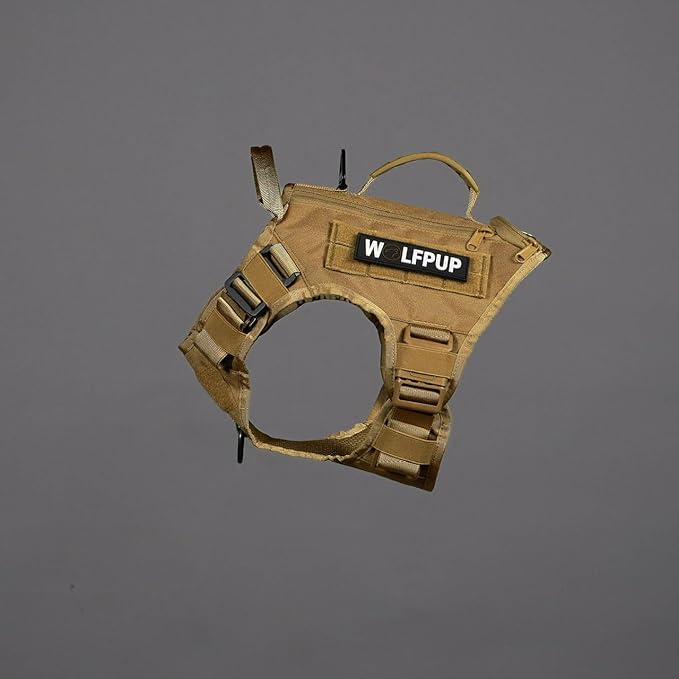 Tactical Dog Vest Harness (Khaki, Large)