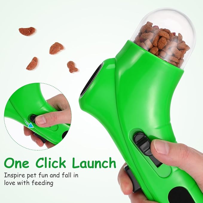 Toys Puppy Treat for Dispenser Dispensing Auto Food Dog Catapult Interactive Launcher Pets Feeder Snack Toy Green Cat Lightweight Snacks Dogs Training Pet Ball Thrower