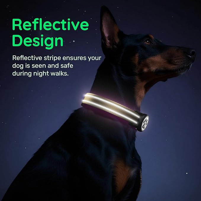 Airtag Dog Collar, Reflective Ultra-Durable Nylon Padded with QR Code Buckle & IP68 Waterproof Air Tag Holder Compatible for Apple AirTag, Comfortable for Small Medium Large Dogs(Brown,S)