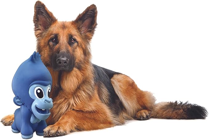 PetSport Naturflex Jumbo Gorilla Latex Dog Chew Toy | Huge, All-Natural, Soft, Squeaky, Non-Toxic Rubber Chew Toy | Safe for Indoor Play | 13"