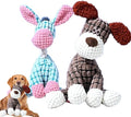 Indestructible Dog Toys, 2026 New Stuffed Animal Dog Plush Toys for Aggressive Chewers, Interactive Squeaky Dog Chew Toys Puppy Teething Toys for Small Middle Large Dogs (Blue+Brown)