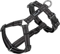 EXCELLENT ELITE SPANKER No Pull Dog Harness Reflective Nylon Vest L-Shaped Adjustable Easy Pet Harness for Small Medium Large Breeds Dogs Walking Training Black Red(Black-L)