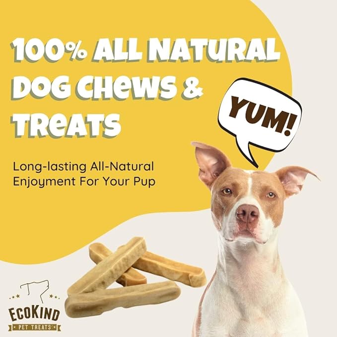 EcoKind Premium Gold Yak Cheese Himalayan Dog Chews, Dog Treats Large Breed, All Natural, High Protein Dog Chew, Chicken, Large - 12+ Chews (3 lbs)