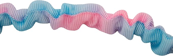 Dual Handles Bungee Dog Leash, Ombré Color Shock-Absorbing Dog Leash with 360° Swivel Clasp, for Small to Medium Dogs (4 – 5.5 ft) (Pink-Blue Ombré)