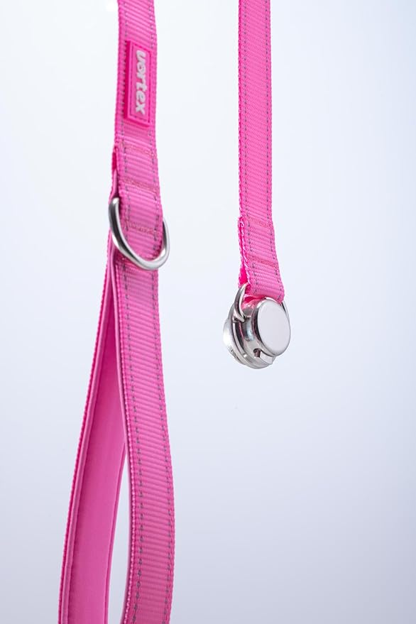 Dog Harness and Leash Combo Set, Magnetic Connection, Ergonomic Design (Flamingo Pink, Small)