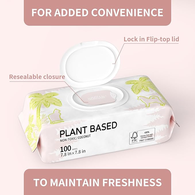 400 PCS Pet Wipes for Paws and Butt Hypoallergenic Pets Cleansing & Deodorizing Anal Gland Hygienic Puppy Wipes for Dogs Face and Body Wipes Cleaning Fur Doggie Wipes Doggy Wipes (Coconut Oil)
