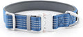Plutus Pet Reflective Dog Collar with Aviation Aluminum Buckle, Neoprene Padded for Comfort, Lightweight, Heavy Duty Nylon Collar for Puppy Small Medium Large Dogs (Blue, L)