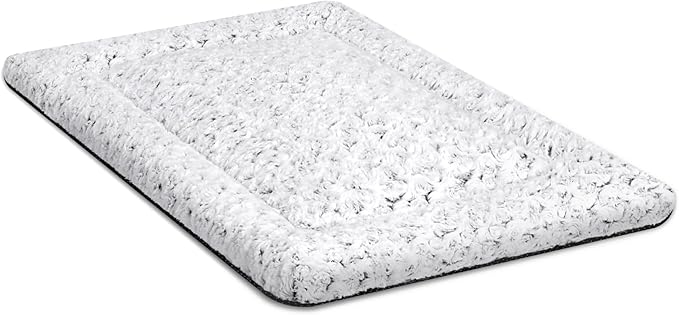 Washable Dog Bed Crate Pad for Medium Large Size, Soft Kennel Pad Crate Mat for Dog Cage Anti-Slip Comfy Pet Bed,35" x 22",Gray