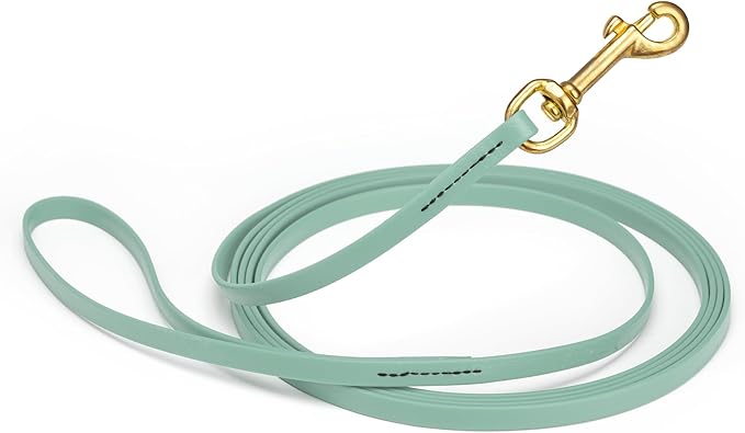 Viper Biothane K9 Working Dog Leash Waterproof Lead for Tracking Training Schutzhund Odor-Proof Long Line with Solid Brass Snap for Puppy Medium and Large Dogs, 33ft Sage Green