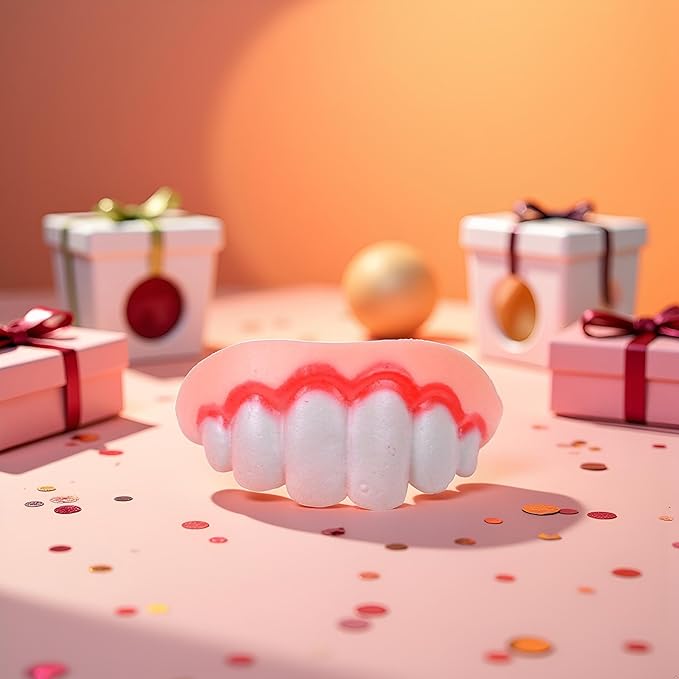 White Neat Teeth Fake Teeth for Dogs,Funny Silicone Braces,Creative Fake Dog Chew Toys, Easy to Apply Toy,Interactive Toys, Christmas Costume Suitable Accessories