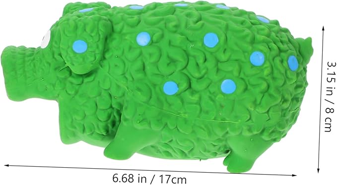 BESPORTBLE Sturdy Latex Squeaky Pig Dog Chew Toy Interactive Teeth Grinding Toy for Small Dogs Puppies for Teething and Playtime