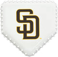 Pets First MLB SAN Diego Padres Hard-Nylon Baseball Home Plate Dog Chew Toy, Interactive and Fun Dog CHEW Toy, Bacon Flavored, Strong Durable Chew Toy for Pets