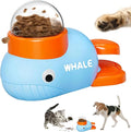 Dog Treat Dispenser Toy, Cat Puzzle Feeder, Interactive Durable Yellow Duck-Shaped Puzzle Feeder for Dog Cat Treat Toy (Whale)