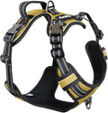 DogTraxs - Step-in Dog Harness - for Large Dogs - Soft Padding & Reflective Trim - Adjustable No Pull Through Design - Control Handle - Top & Front Clip Durable - Biscuit Brown