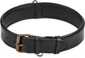 Real Leather Dog Collar Padded Soft Interiors with Premium Vintage Look Handcrafted Heavy Duty with Tag Ring for Small Medium and Large Pets (X-Large (1.75" Wide for 20" - 24" Neck), Black)