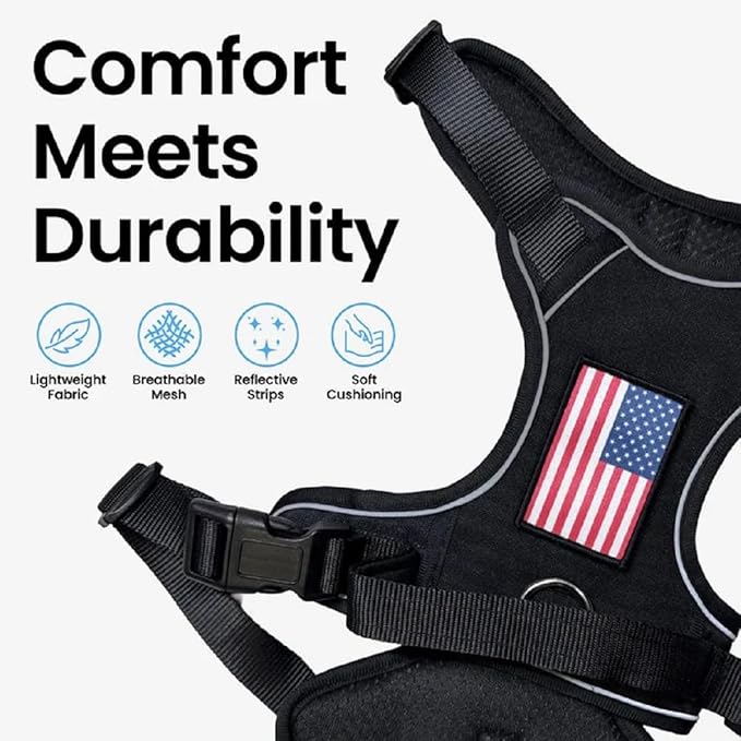 PawPatch Track Dog Harness, X-Large – No Pull Adjustable Fit Pet Vest, Breathable Soft Padded with 2 Leash Clips, Reflective, Easy On/Off Design with Control Handle for Walking, Training, Hiking