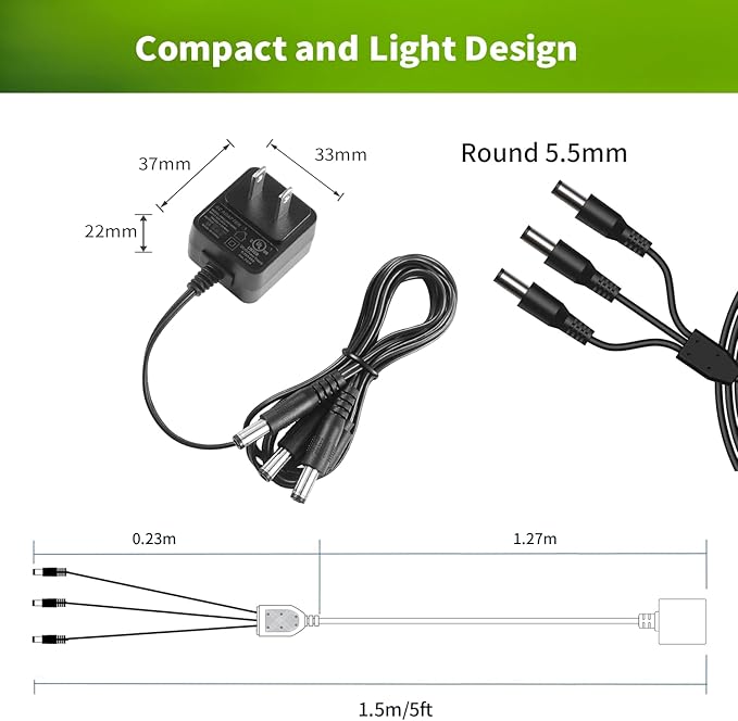 5V Charger for Dogtra 280C 200C YS600 YS300 iQ Plus 202C iQ-Combo iQCOMBO 282C EF-3000 Remote Collar Trainer, Dogtra Power Adapter Wall Charger with 1 to 3 Splitter Charging Cable