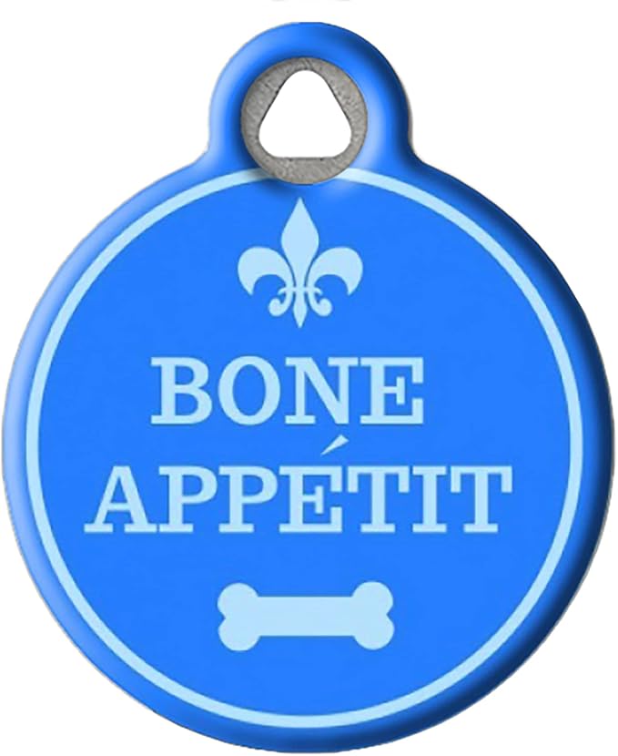 Dog Tag Art Food-Themed Custom Pet ID Tags for Dogs and Cats, Personalized Dog Tags with Customized Identification Informatio - Bone Appetit - Small
