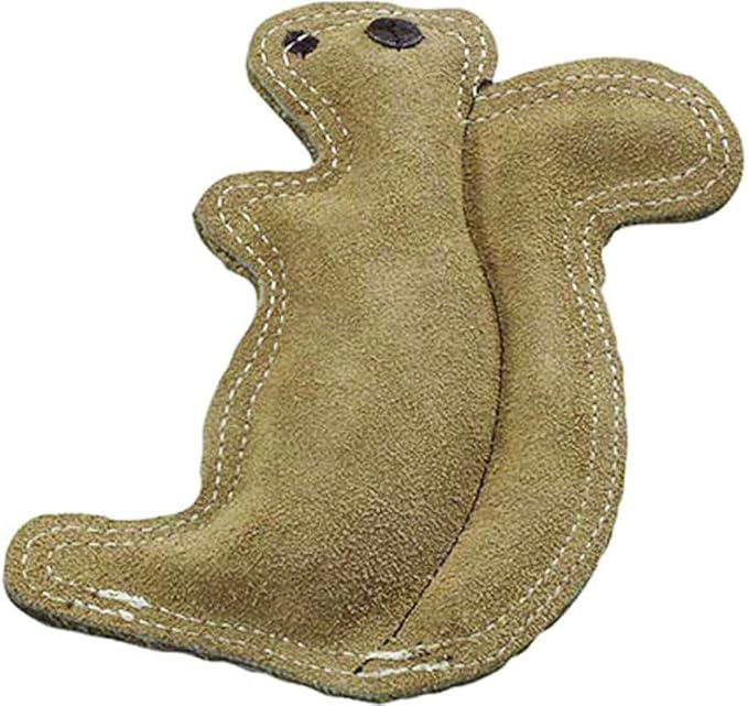 SPOT Dura-Fused Leather Squirrel Dog Toy 6.5" Long x 8" High - Pack of 3