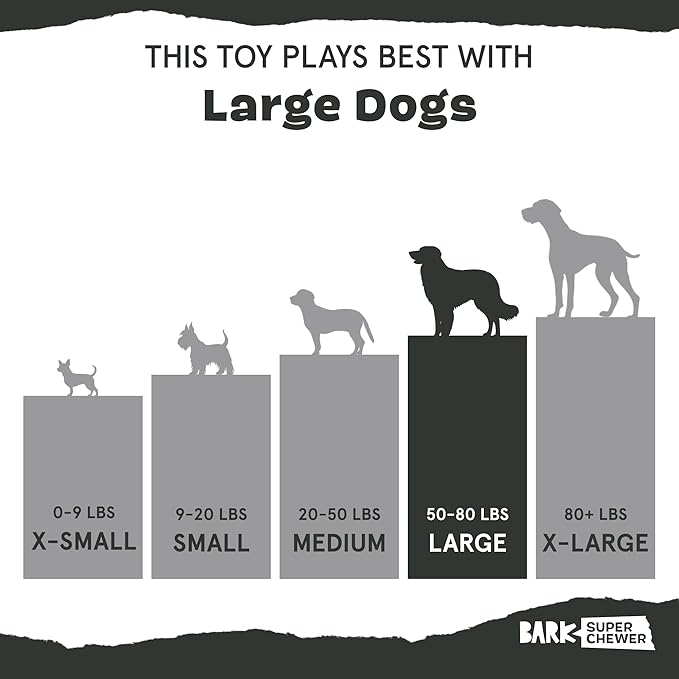 Barkbox Aurora Beast Super Chewer Dog Toy for Aggressive Chewers, Durable Natural Rubber with Soft Exterior Built for Tough Play and Long-Lasting Fun