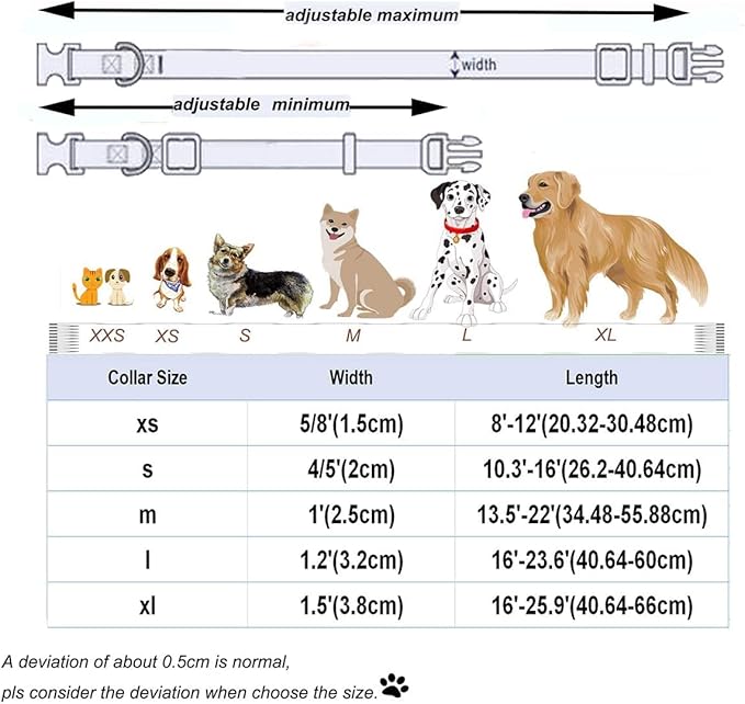 DOGWONG Cotton Summer Dog Collars, Lemon Bowtie Dog Collar, Adjustable Heavy Duty Girl Dog Collar with Bow for Small Medium Large Dogs,L