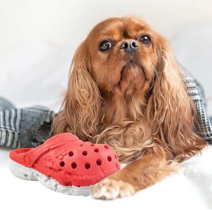 Dog Chew Toy,Durable Rubber Slipper Toy for Puppy,Dog Tough Toys for Pet Training and Cleaning Teeth,Interactive Puppy Toys Aggressive Chewers Small Meduium Breed