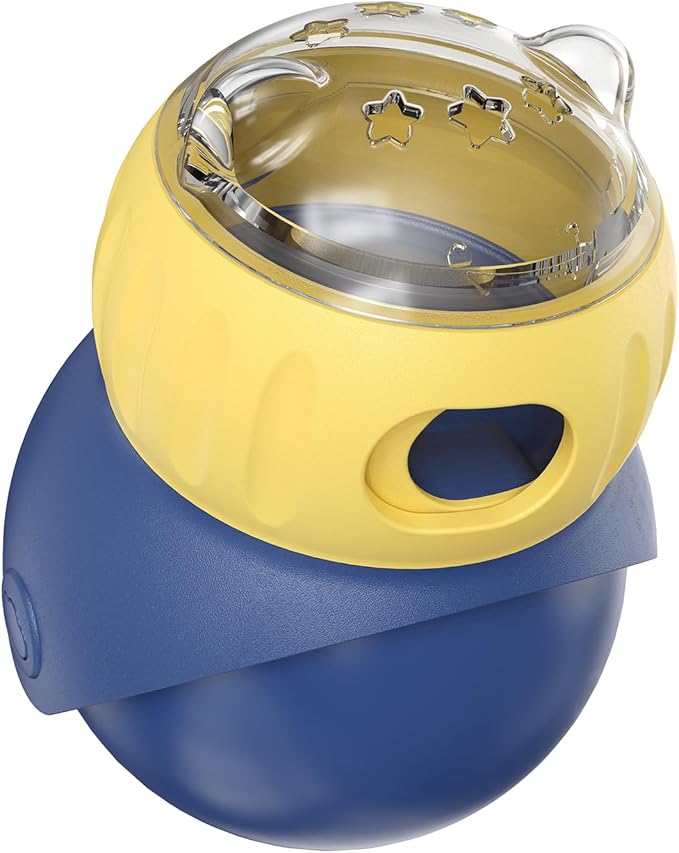 Cat Treat Dispenser Toy Tumbler Dog Slow Food Feeder Ball for Dogs and Cats No Battery Interactive Pet Toy