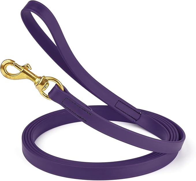 Viper Biothane K9 Working Dog Leash Waterproof Lead for Tracking Training Schutzhund Odor-Proof Long Line with Solid Brass Snap for Puppy Medium and Large Dogs, 33ft Violet Purple