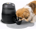 No Spill Pet Water Dispenser for Dogs and Cats, 67.6oz Gravity-Fed Water Bowl with Slow Drinking Design to Prevent Wet Fur, BPA-Free Polypropylene, Vida Mansa (Clear Black)