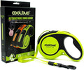 360° Tangle-Free, Heavy Duty Retractable Dog Leash with Anti-Slip Handle; 16 ft Reflective Strong Nylon Tape; for Large Dog or Cat up to 110 lbs; One-Handed Brake, Pause, Lock (Green, Large)