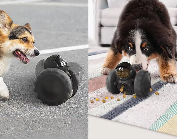 GRETEGO G&GO Dog/Cat Interactive Slow Feeder Puzzle Toy, Cognitive Dog Toys, Dog Treat Dispenser Toy, Interactive Pets Toys for Indoor, Treat Dispensing Dog Toys, Slow Eating Dog Bowl (Black)