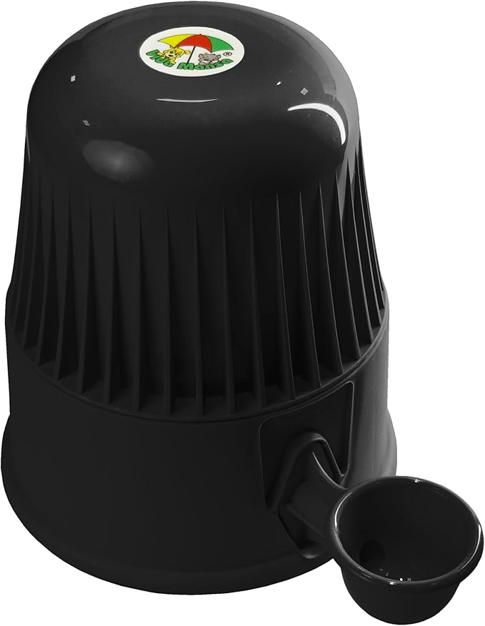 No Spill Pet Water Dispenser for Dogs and Cats, 67.6oz Gravity-Fed Water Bowl with Slow Drinking Design to Prevent Wet Fur, BPA-Free Polypropylene, Vida Mansa (Opaque Black)