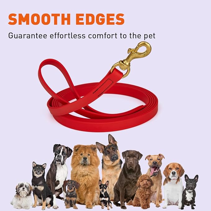 Viper K9 Biothane Working Dog Leash Waterproof Lead for Tracking Training Schutzhund Dog Sport and Search - Odor-Proof Long Line with Solid Brass Snap for Puppy Medium and Large - Water Friendly