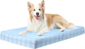 MIHIKK Washable Orthopedic Dog Bed for Large Dogs, XXL Waterproof Pet Bed with Egg Crate Foam Strong Support, Machine Washable Cover & Anti-Slip Bottom & Durable Zipper 47x29(Blue)
