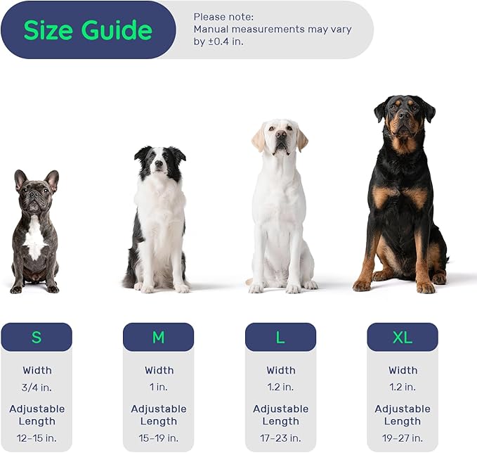 WhoseID Premium AirTag Dog Collar - Waterproof Medium Air Tag Dogs Collar | Magnetic Buckle Heavy Duty Collar | Reflective Dog Collar with AirTag Holder