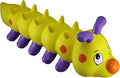 PetSport Naturflex Large Caterpillar Latex Dog Chew Toy | All-Natural Soft, Squeaky, Non-Toxic Rubber Chew Toy | Safe for Indoor Play | 10.5"