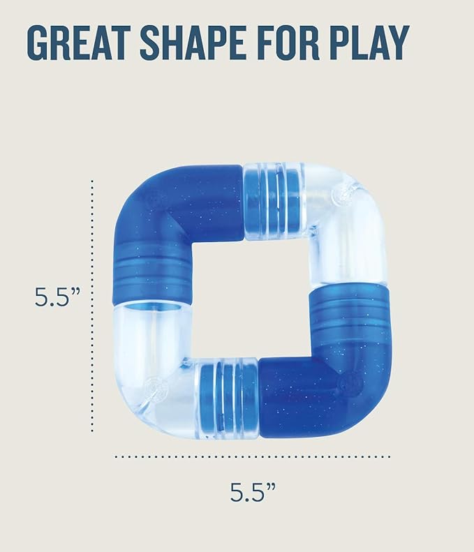 Outward Hound Planet Dog Orbee-Tuff Link Blue Interactive Treat-Dispensing Puzzle Dog Toy, 4-Piece