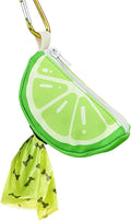 Lime Shape Dog Poop Bag Holder, Thin Lightweight Potty Bag Carrier Dispenser for Dog Walking, Lime Medium, Pet Outdoor Accessory