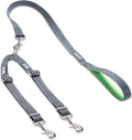 Mighty Paw Double Dog Leash - Double Leash for Two Dogs No Tangle Design. Split Lead for 2 Pets. Adjustable to Fit All Sized Breeds. Reflective Dual Pet Lead for People with Multiple Pups