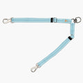 DF Co. Leash Splitter | Walk Two Dogs with Complete Control - 360° Swivel, Tangle Free, Adjustable Length, Reflective Webbing, Heavy Duty Clips | Sky Blue