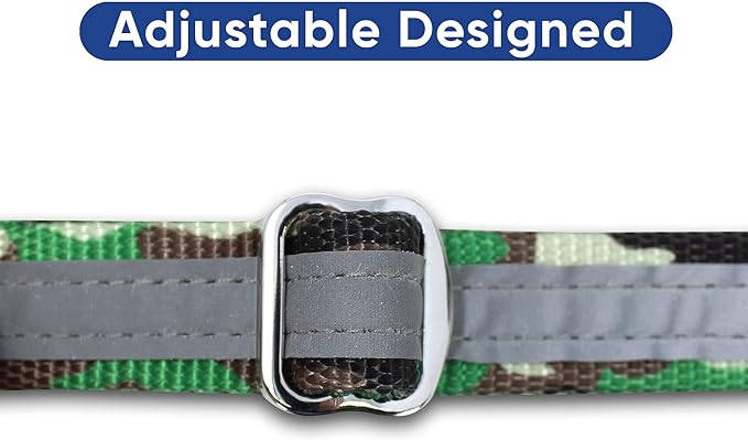 Pawtitas Camouflage Green Chain Martingale Dog Collar, Large