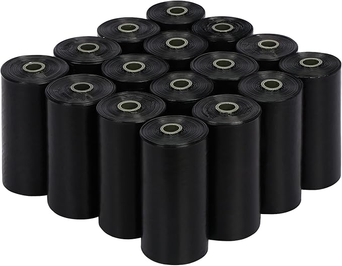 PetsHome Dog Poop Bags, Dog Waste Bags [Extra Thick][Leak-Proof] Eco-Friendly 16 Rolls, 240 Bags Black