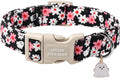 Unique style paws Dog Collar Plastic Buckle with Pendant Halloween Black Ghost Flower Puppy Collars for Small Medium Large Boys Girls Dogs