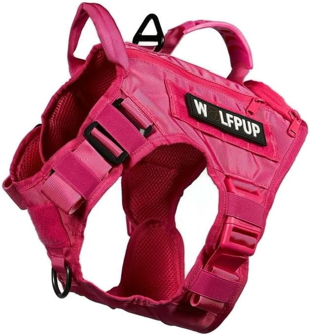 Tactical Dog Vest Harness (Pink Goddess, X-Large)