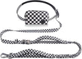 Roses&Poetry Hands Free Dog Leash with Zipper Pouch, 6-9ft Bungee Waist Leash for Medium Large Dogs Walking, Running Lead with Dual Padded Handles Car Safety Buckle for Training Jogging