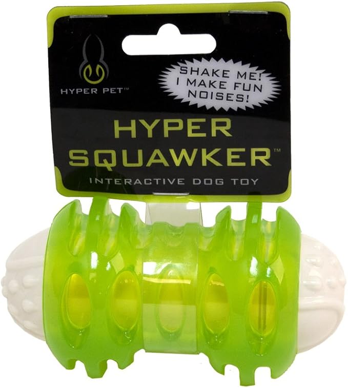 Hyper Pet Hyper Squawkers Dog Bone Durable Dog Toy Designed from TPR and Nylon with an Enticing Giggle Noise Medium