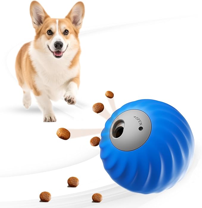 Star&Mi Interactive Dog Ball Toy, Smart Motion Pet Ball with Treat Dispensing, Dog Puzzle Toys for Mental Enrichment, Interactive Dog Toys to Keep Them Busy, TPU & Nylon Dog Toy Balls for Dogs